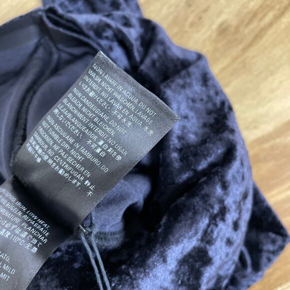 Balenciaga Demna Draped Front Leggings Womens 34 Black Crushed Velvet Stretch - Picture 13 of 15